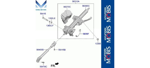 mobis column steering set for kia k5 optima 2019-23
